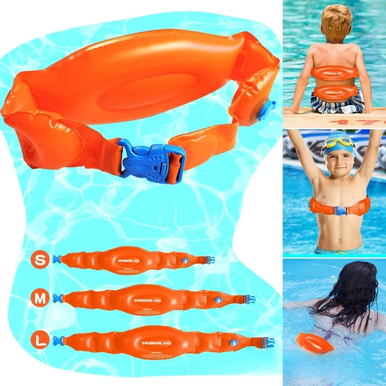 Swimming Auxiliary Belt Inflatable High Buoyancy Floaties for Swim Learning Beginners, Size:  L