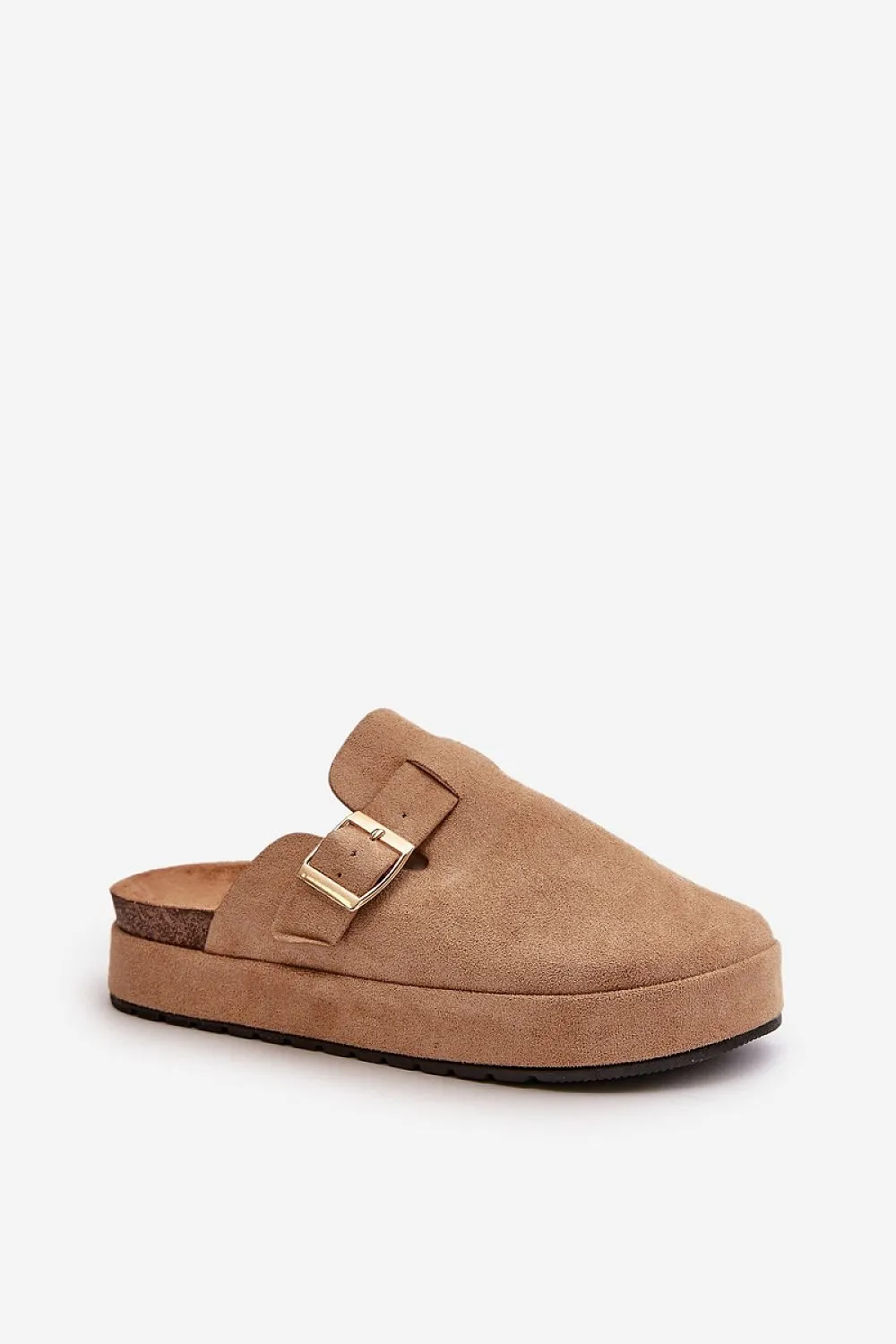 TEEK - Belt Strap Corked Slippers