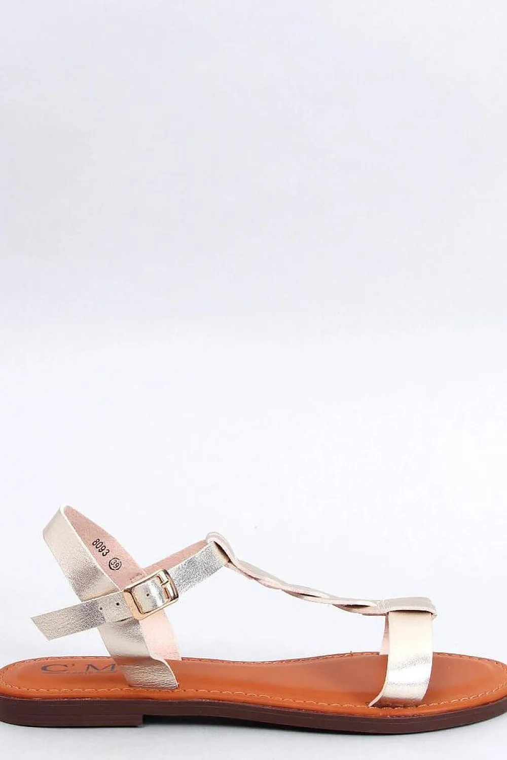 TEEK - Gold Twist Strap Sandals