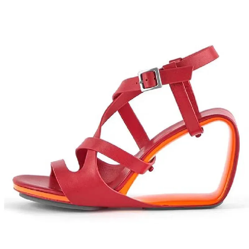 TEEK - Narrow Band Strap Buckle Gladiator Sandals