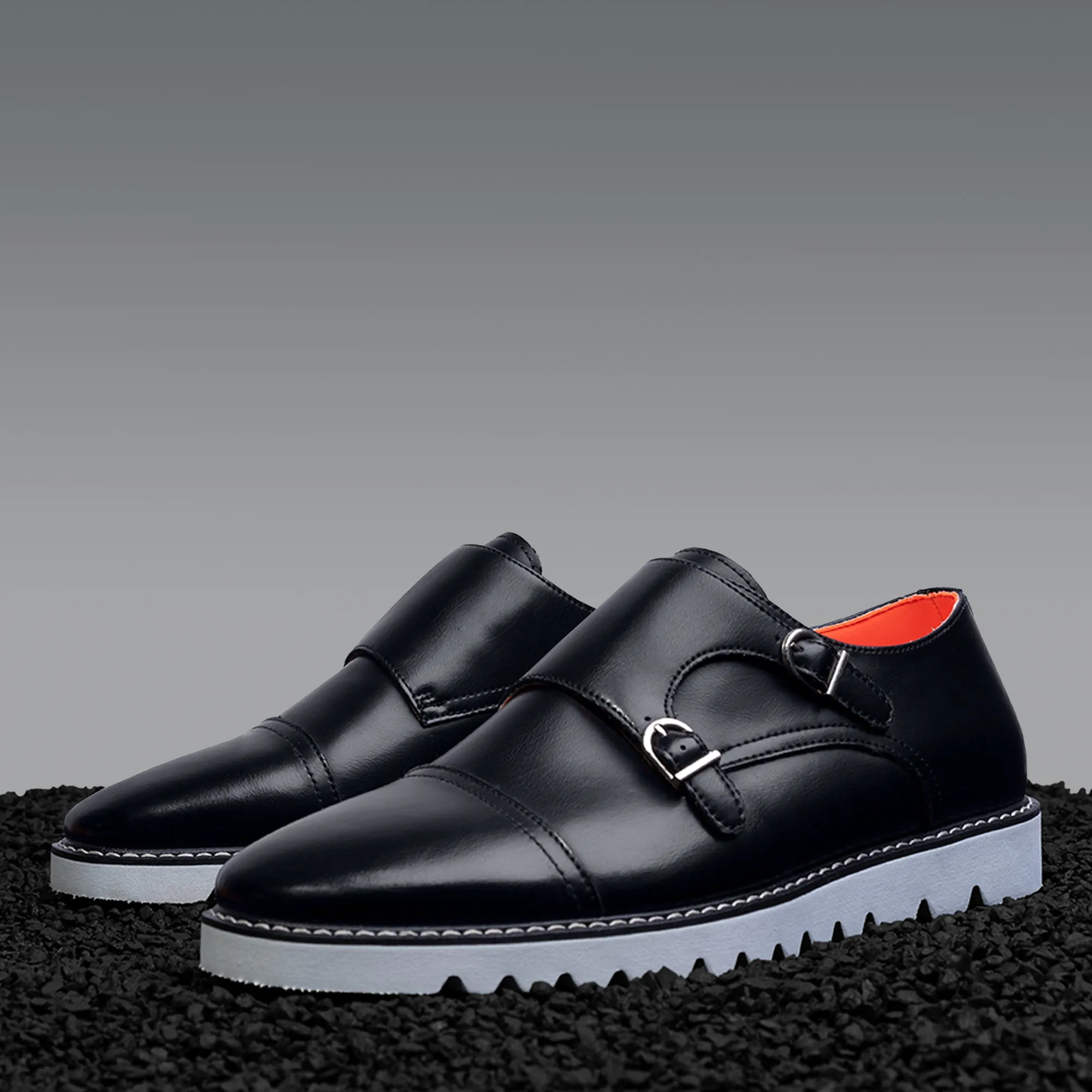 The Freshman L TAYNO Leather Monk Strap Oxford Sneaker