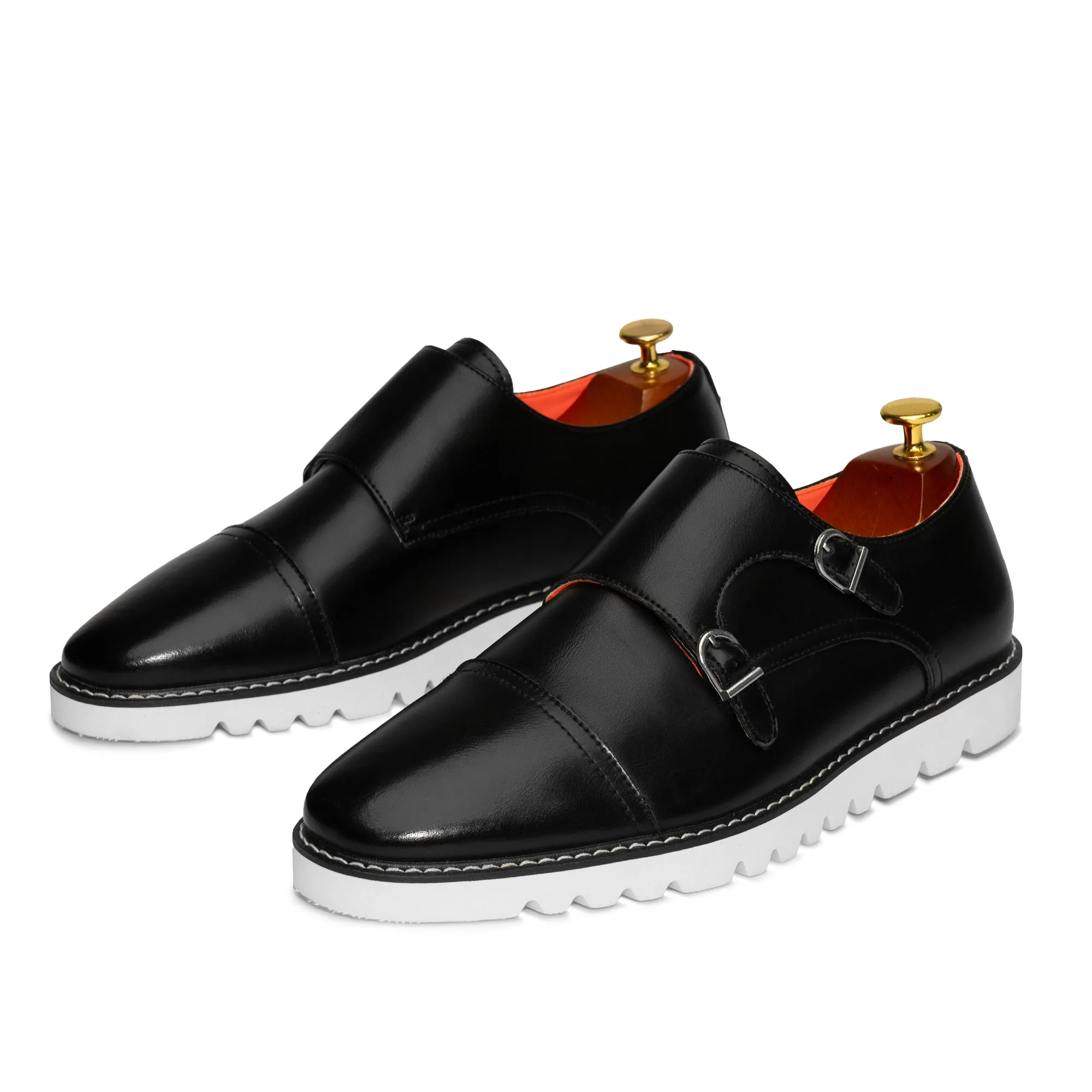 The Freshman L TAYNO Leather Monk Strap Oxford Sneaker