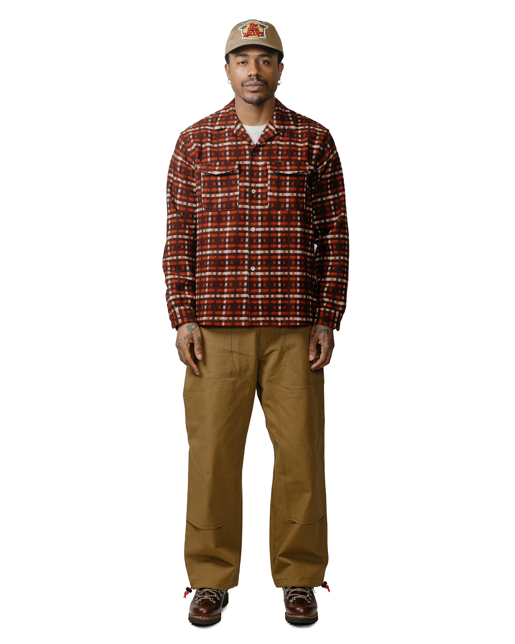 The Real McCoy's MP23104 Cotton Duck Climber's Pants Brown