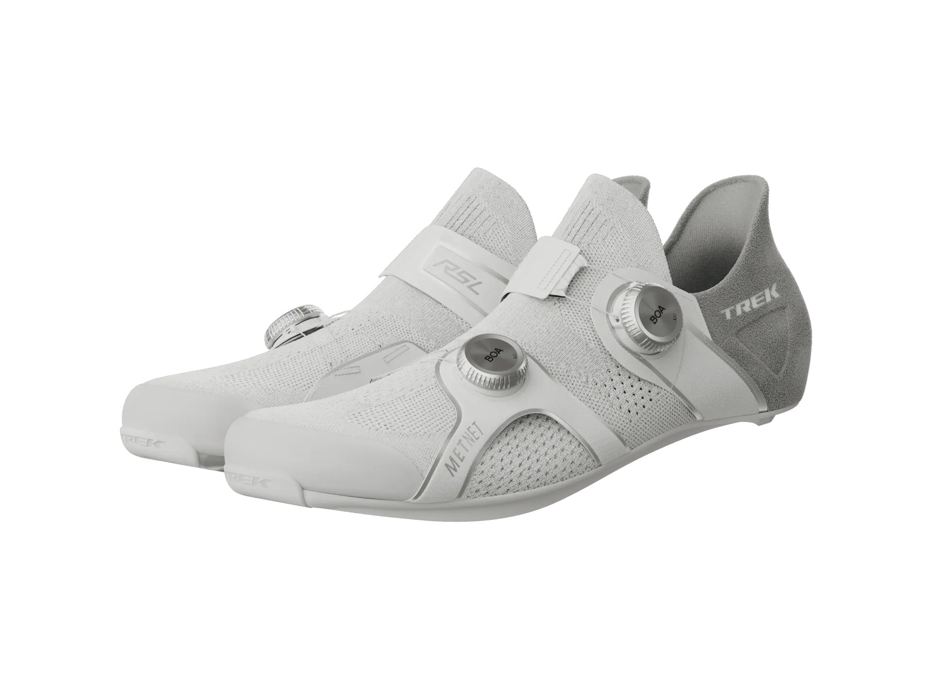 Trek RSL Knit Road Cycling Shoes WHITE/SILVER