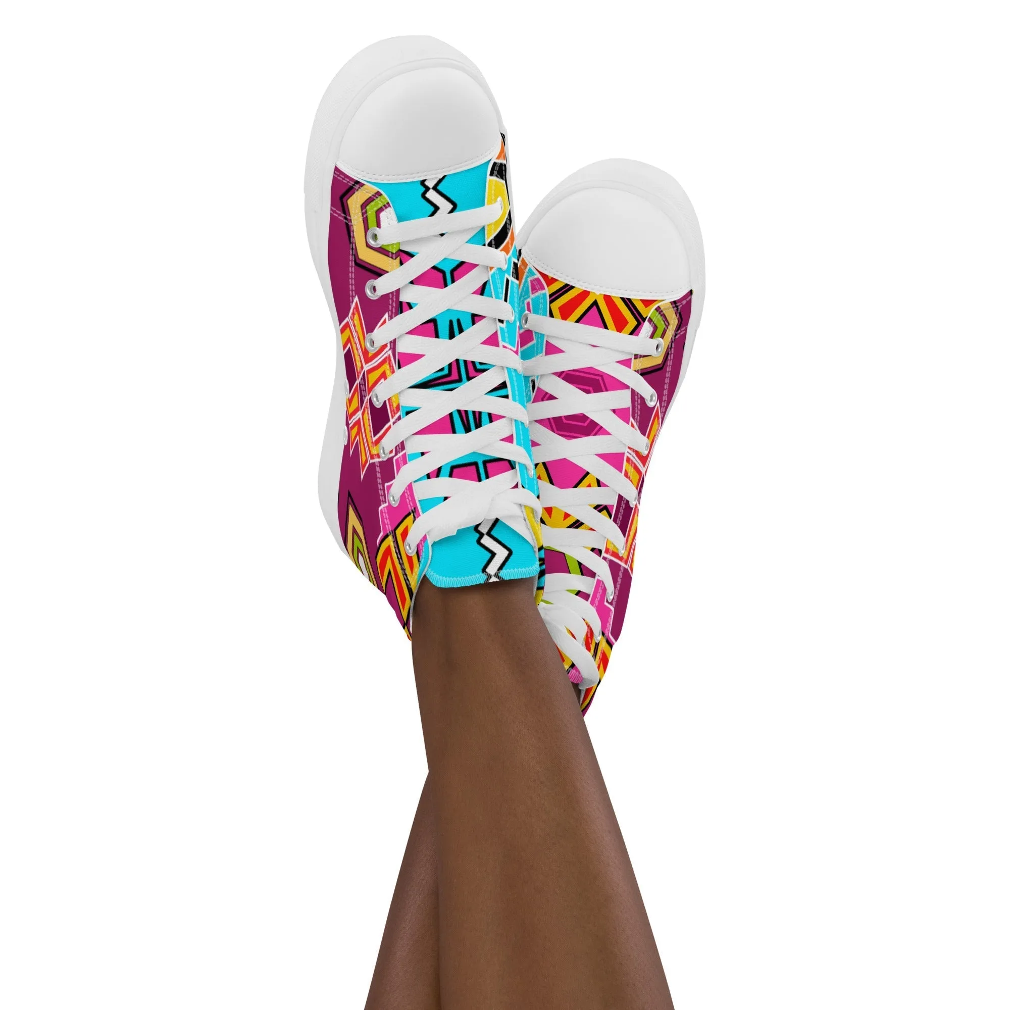 Vibing High Women’s Lace-Up Canvas High-Top Sneakers