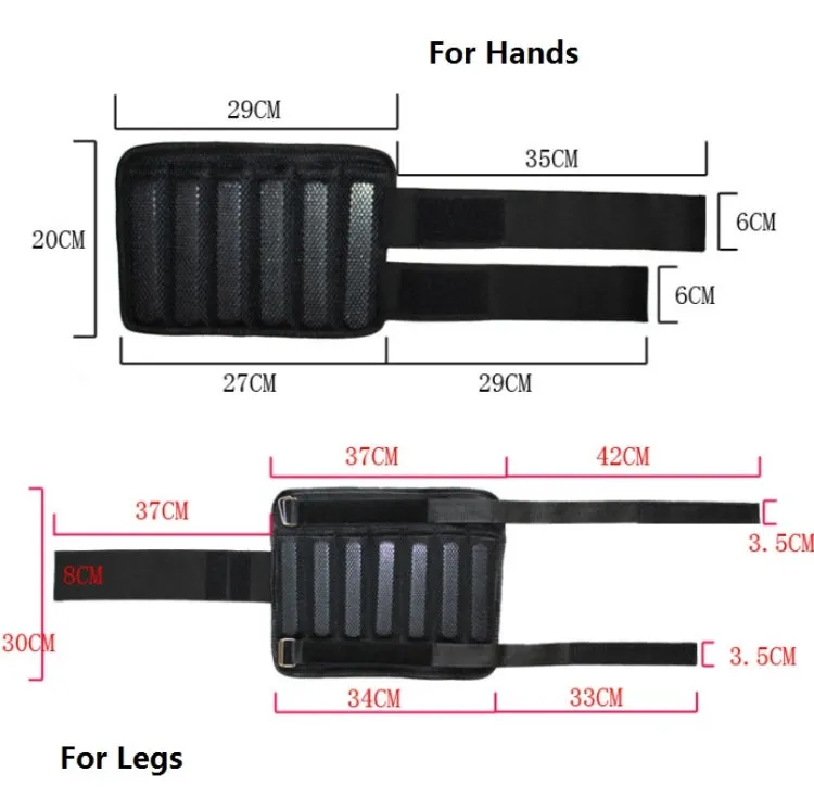 Weight-Bearing Running Sandbag Leg&Hand Lead Steel Plate Adjustable Sports Invisible Sandbag, Weight: 9kg for Legs