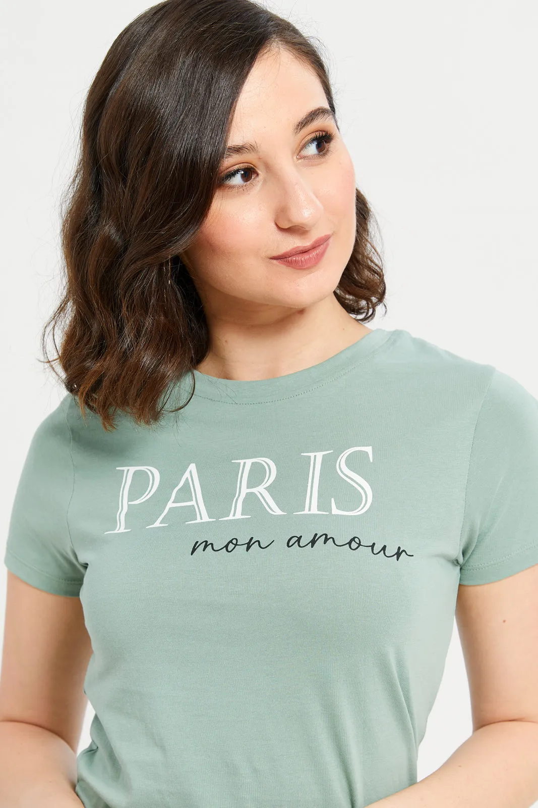 Women Mint Graphic T-Shirt