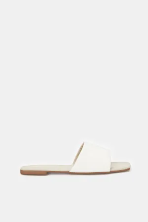 Women White Patent Mule