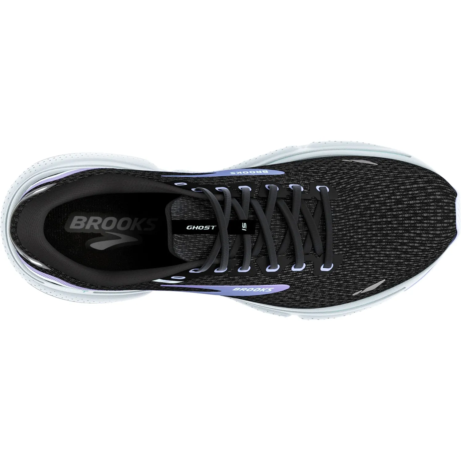 Women's Brooks Ghost 15 Black/Jacaranda/Salt Mesh