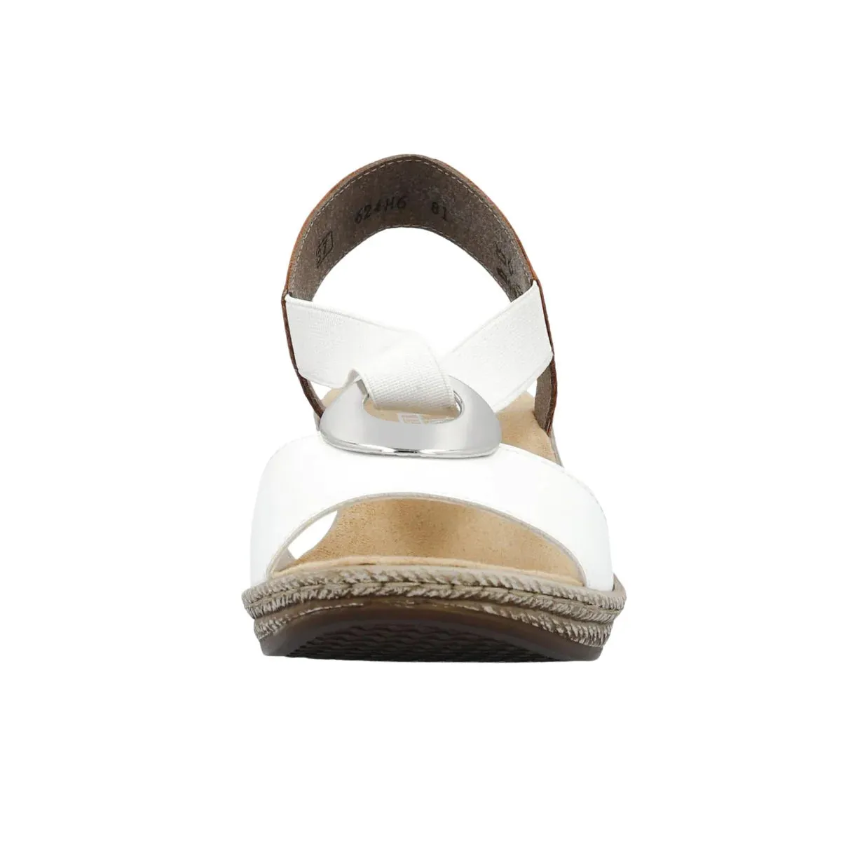 WOMEN'S RIEKER FANNI H6 WEDGE | WHITE / CAYENNE